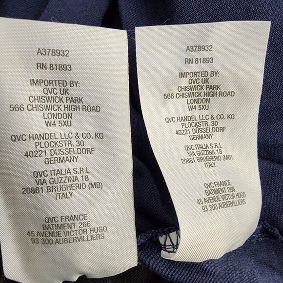 Denim & Co. Women Tops Large Essentials AnyWear Jersey Set 2 Blue Black A378932 - Picture 11 of 11